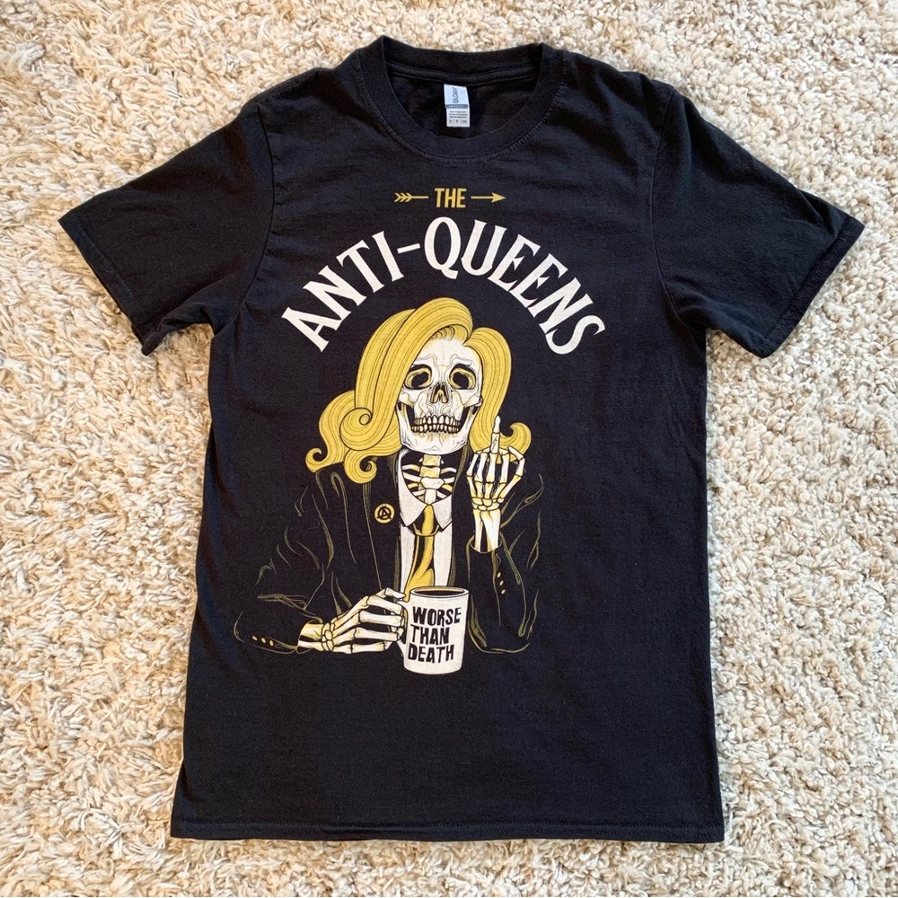 The Anti-Queens Band Shirt, Black Crew Neck Size Small